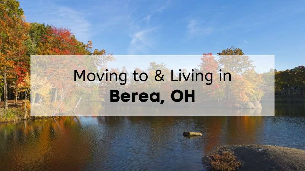 Photo of lake in Berea Ohio in the fall.