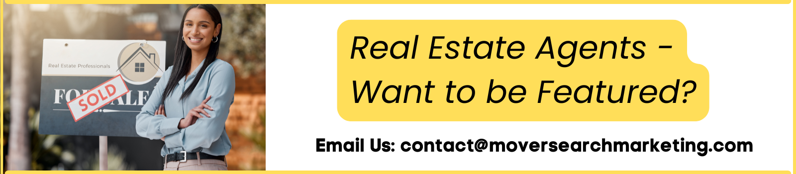 banner promoting service to list agent